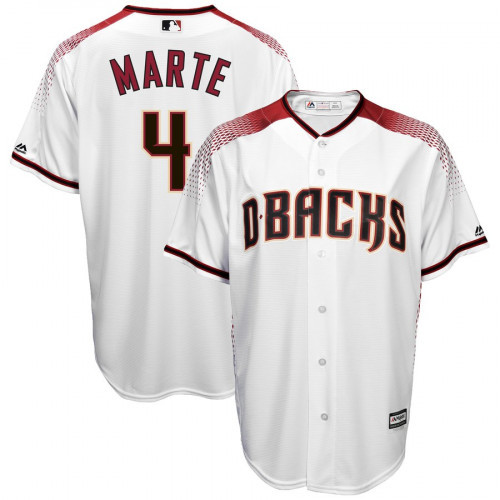 Men's Arizona Diamondbacks #4 Ketel Marte White Cool Base Stitched MLB Jersey